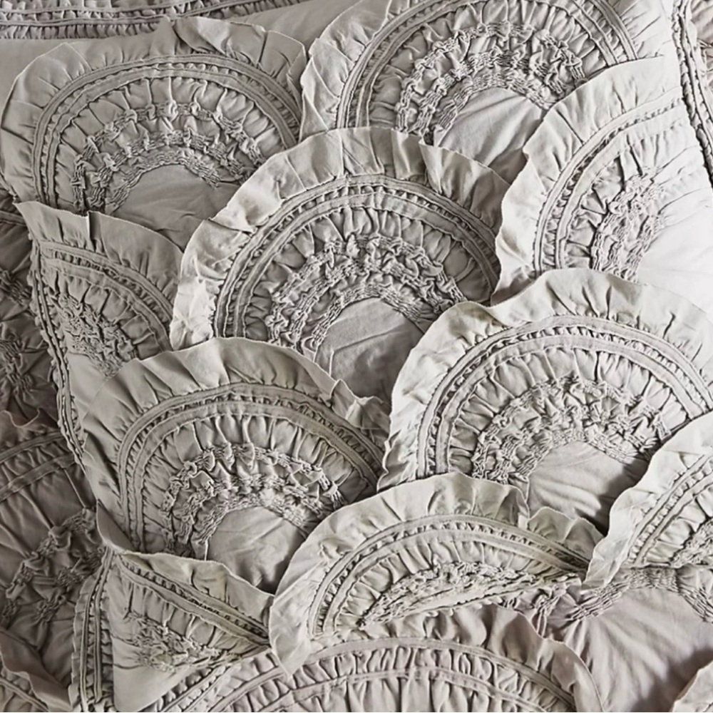 ANTHROPOLOGIE RIVULETS EURO SHAM